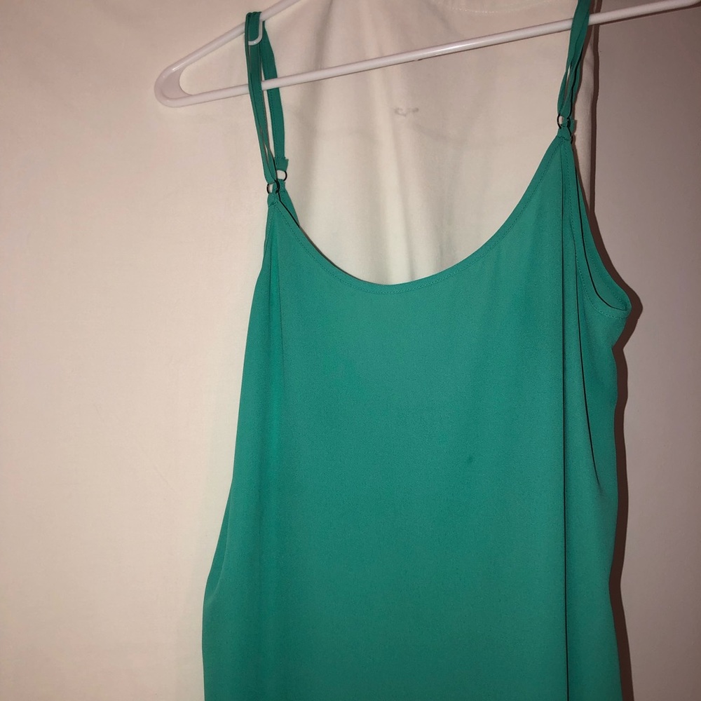 Tildon turquoise flowy tank
